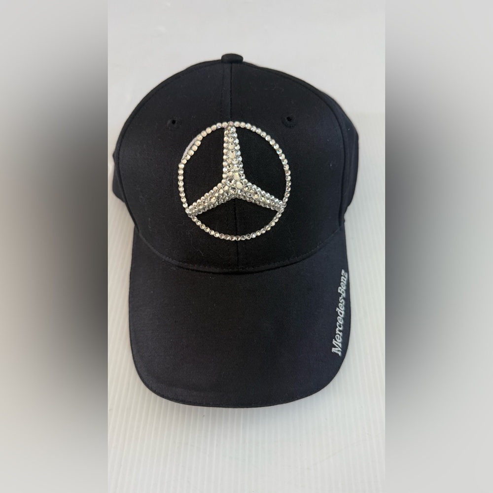 Mercedes Benz Black Ladies Crystals Swarovski Cap